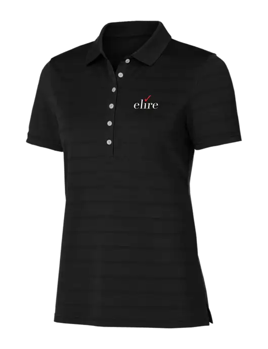 Callaway Womens Black Ventilated Polo w/Elire Logo