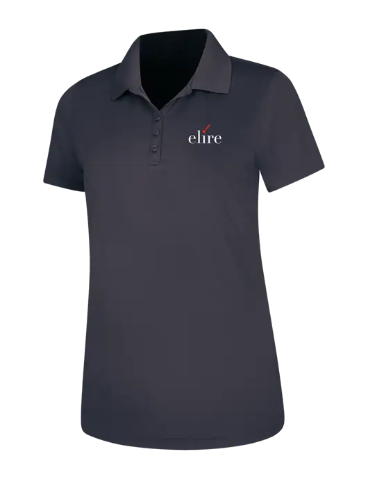 Dark Grey Womens Dry Zone UV Mesh Polo w/Elire Logo
