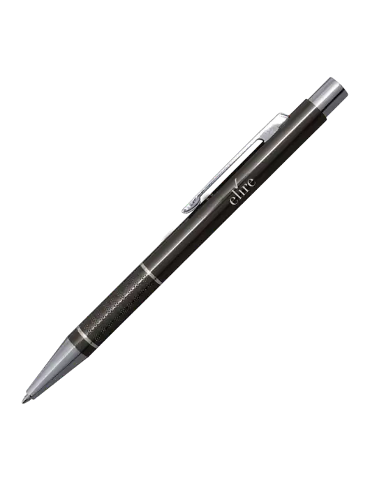 St George Gunmetal Pen - Blue Ink w/Elire Logo