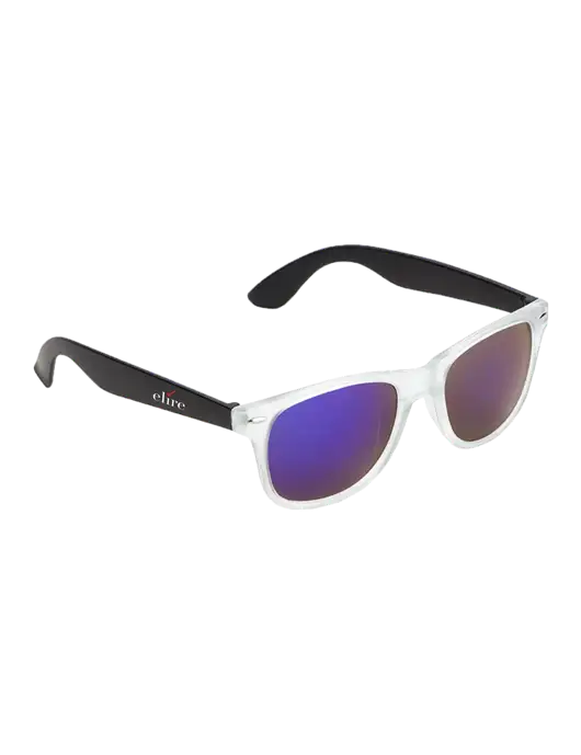Key West Black Mirrored Sunglasses w/Elire Logo