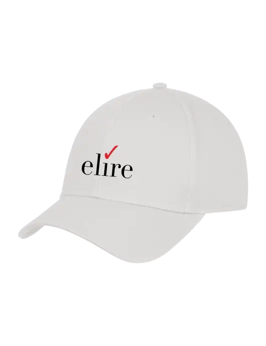 White Structured Cap Hook & Loop w/Elire Logo