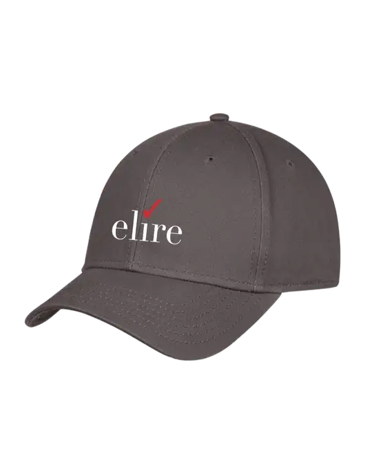 Charcoal Structured Cap Hook & Loop w/Elire Logo