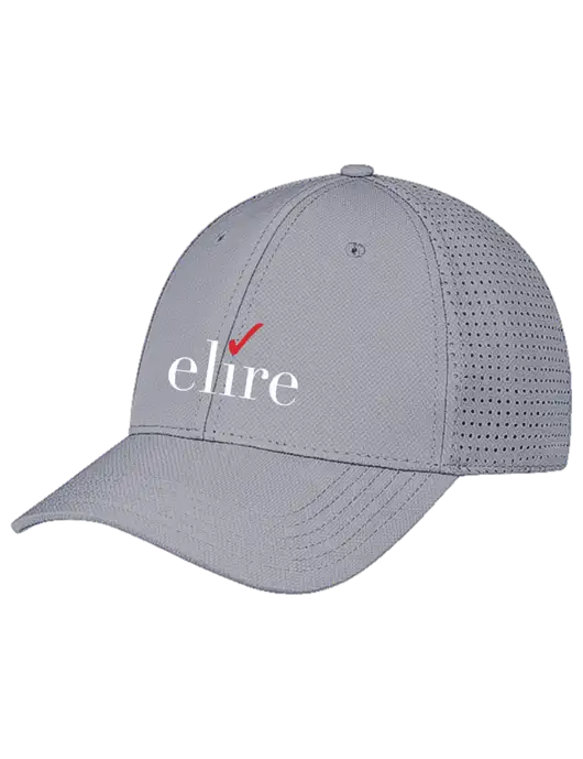 Grey Performance Stretchable Cap Hook & Loop w/Elire Logo