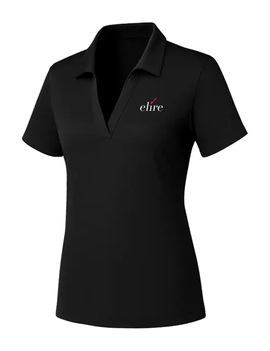 Womens Black PosiCharge RacerMesh Polo w/Elire Logo