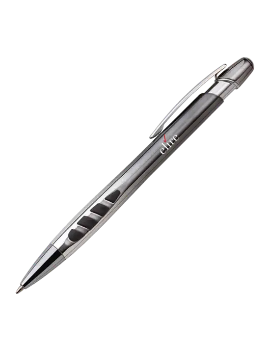 Zenith Gunmetal Ballpoint Pen - Blue ink w/Elire Logo