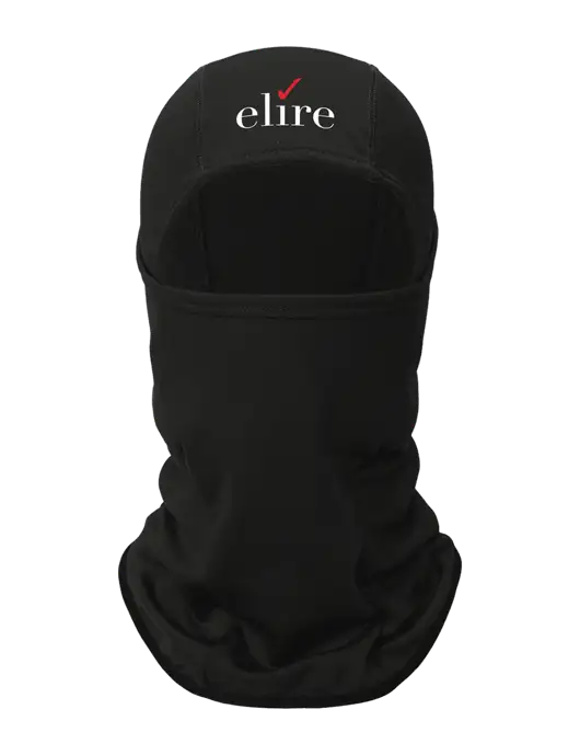 Black CornerStone Smooth Fleece Face Mask w/Elire Logo