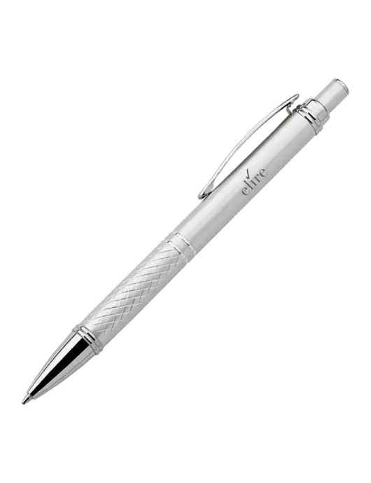 Silver Stellar Scribe Pen - Black Ink w/Elire Logo