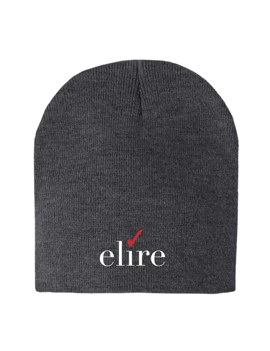 Charcoal Heather Element Knit Beanie w/Elire Logo