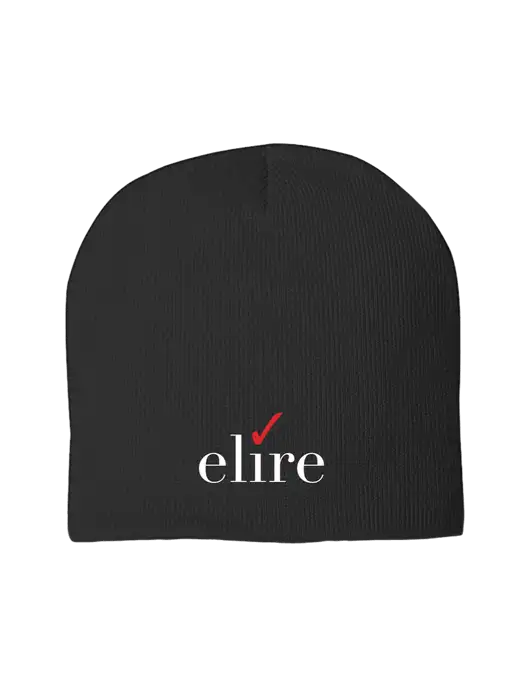 Solid Black Element Knit Beanie w/Elire Logo