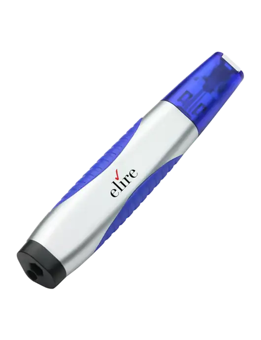 Silver/Blue Level Light Screwdriver Pen w/Elire Logo