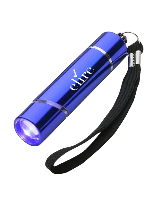 Blue Aluminum Scope LED Flashlight w/Elire Logo