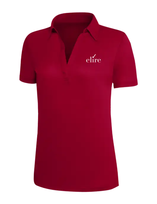 Red Silk Touch Womens Performance Polo w/Elire Logo